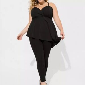 Torrid Knit Surplice Asymmetrical Peplum Cami Size 2X